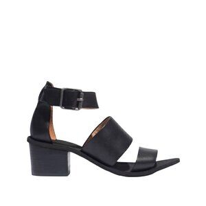 * Madewell Warren Sandal Black Leather Block Heel Size 6.5